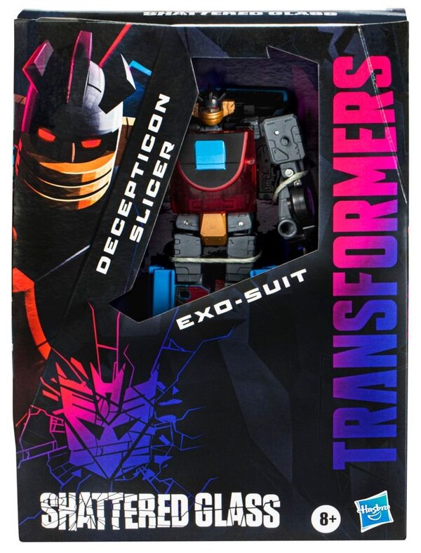 Shattered Glass Decepticon Slicer And Exo Suit Stock Box Image  (1 of 3)